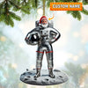 Joycorners Custom Name Santa Astronaut Ornament, Christmas Gift Decoration 2D Flat LM2111