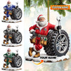 Joycorners Custom Name Santa Mechanic Ornament, Christmas Gift 2D Flat LM2111