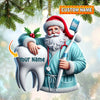 Joycorners Santa Dentist Ornament, Personalized Ornament 2D Flat LM2211