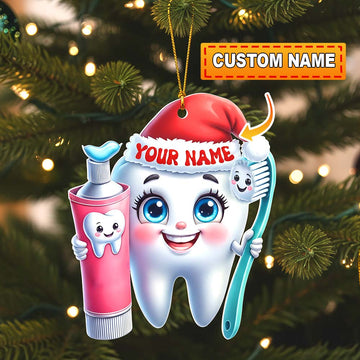 Joycorners Beautiful Teeth, Home Decor, Christmas Ornament, Personalized Ornament 2D Flat LM2111