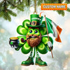 Joycorners Custom Name Ireland Ornament, Ireland Lover Christmas Gift 2D Flat LM2111