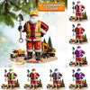 Joycorners Custom Name Builder Santa Ornament, Builder Christmas Gift 2D Flat LM2111