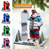 Joycorners Custom Name Santa Snow Ornament, Santa Christmas Gift Decoration 2D Flat LM2111