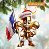 Joycorners Custom Name France Ornament, France Lover Christmas Gift 2D Flat LM2111