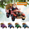Joycorners Custom Name Santa Truck Ornament, Christmas Gift Decoration 2D Flat LM2111