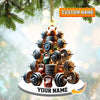 Joycorners Custom Name Gym Work Out Ornament, Gymnastics Christmas Gift 2D Flat LM2211