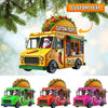 Joycorners Custom Name Santa Taco Truck Ornament, Christmas Gift 2D Flat LM2111