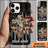 Joycorners Fishing Camo Cross Fishing Lure Art Personalized Name Phone Case (10 Fish Species)