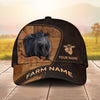 Joycorners Leather Pattern Personalized Name & Farm Name Cattle Cap (10 Breeds)