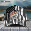 Joycorners Fishing Hat Walleye Splash American Flag Personalized Name Cap (11 Breeds)