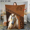 Joycorners Never Walk Alone Western Leather Horse Personalized Name 3D Blanket (8 Breeds)
