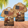 Joycorners Rustic USA Map Cows America 250th Anniversary 3D Hawaiian Shirt (10 Breeds)