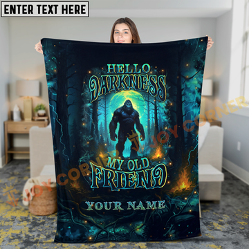 Joycorners Hello Darkness My Old Friend Bigfoot Forest Personalized 3D Blanket