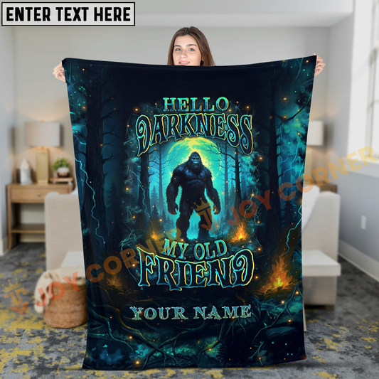 Joycorners Hello Darkness My Old Friend Bigfoot Forest Personalized 3D Blanket