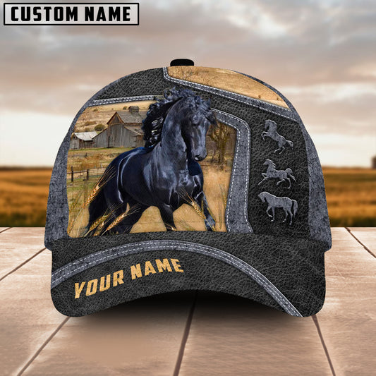 JoyCorners Black Horse Customized Name Cap