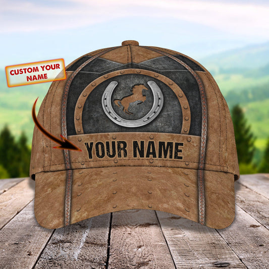 Joycorners Horse Horseshoe Customized Name Cap