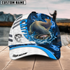 Joycorners Fishing White Blue Lava Sport American Flag Pattern Sport Pattern Personalized Name 3D Cap (11 Breeds)