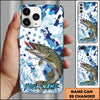 Joycorners Fishing Star Camo Water Splash Art Personalized Name Phone Case (10 Fish Species)