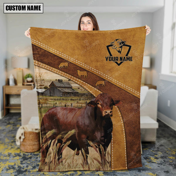 Joycorners Personalized Name Beefmaster Brownie Background Blanket