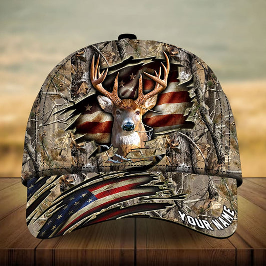 Joycorners Premium Loralle Cracked Deer Hunting Personalized Multicolor Hats 3D