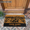 Joycorners Horse Sunshine Field Custom Farm Name Custom Year Coir Doormat