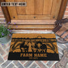 Joycorners Hereford Sunshine Field Custom Farm Name Custom Year Coir Doormat