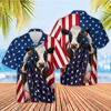 Joycorners Patriotic Cows Wrapped In American Flag 3D Hawaiian Shirt (10 Breeds)