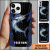 Joycorners Fishing 3D Realistic Honeycomb Tech Background Personalized Name Phone Case (10 Fish Species)