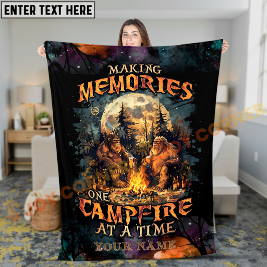 Joycorners Bigfoot Campfire Making Memories One Campfire At A Time Personalized 3D Blanket