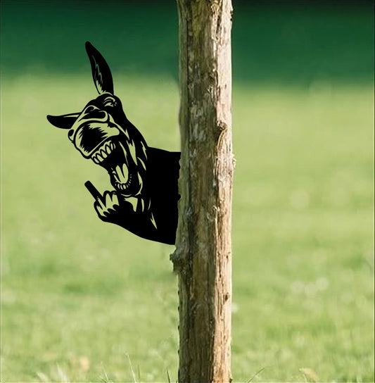 Maxcorners Funny Donkey Metal Sign WITH LED/WITHOUT LED - Hilarious Farm Yard Decor, Gag Gift for Ranch Owners & Outdoor Spaces MT0110