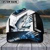 Joycorners Fishing Blue Flame Sport Pattern Personalized Name 3D Cap (11 Breeds)