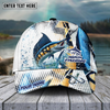 Joycorners Fishing Skinfish Water Sport Pattern Personalized Name 3D Cap (11 Breeds)