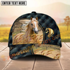 Joycorners Horse Luxurious Patterns Opulent Background Personalized Name Cap (8 Breeds)