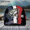 Joycorners Fishing Paint Scratch American Flag Pattern Sport Pattern Personalized Name 3D Cap (11 Breeds)