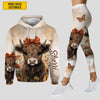 Joycorners Highland Cow Flower - Personalized Hoodie and Leggings LM2811