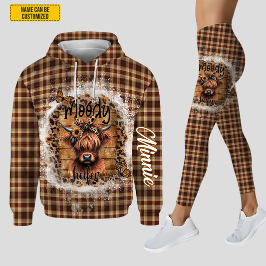 Joycorners Love Highland Cow - Personalized Hoodie and Leggings LM2811