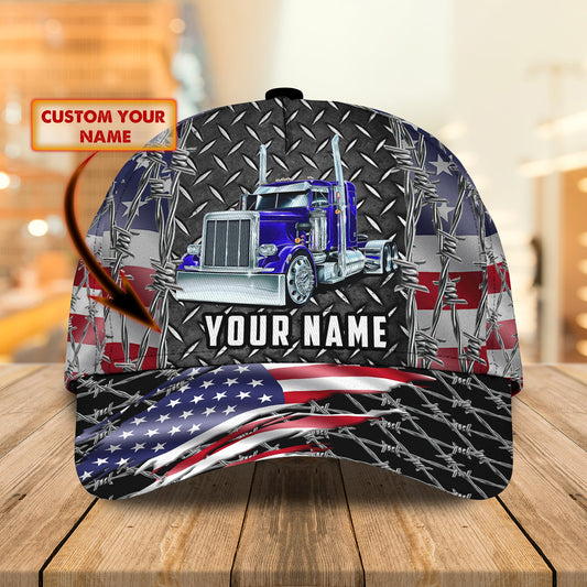 Joycorners American Faithful Trucker Customized Name 3D Cap