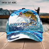Joycorners Fishing Blue Water Camo Pattern Sport Pattern Personalized Name 3D Cap (11 Breeds)