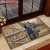 Joycorners Black Angus Barn Custom Name Doormat