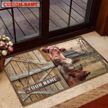 Joycorners Shorthorn Barn Custom Name Doormat