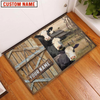 Joycorners Black Baldy Barn Custom Name Doormat