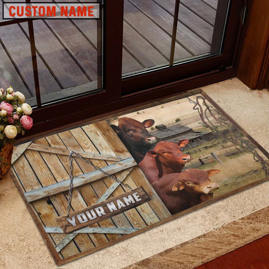 Joycorners Beefmaster Barn Custom Name Doormat
