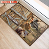Joycorners Texas Longhorn Barn Custom Name Doormat