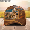 Joycorners Western Ranch Horse Landscape Personalized Name Cap (9 Breeds)