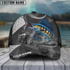 Joycorners Fishing Gray Camo Sport Pattern Personalized Name 3D Cap (11 Breeds)