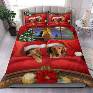 Joy Corners Dachshund Customized Name and Dog 3D Bedding Set