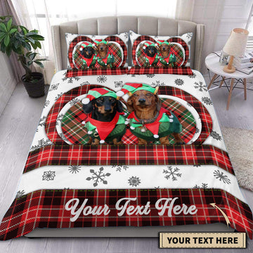 Joy Corners Dachshund Customized Name and Dog 3D Bedding Set