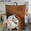 Joycorners Never Walk Alone Western Leather Horse Personalized Name 3D Blanket (8 Breeds)
