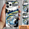 Joycorners Fishing Phone Case Abstract Splash Modern Art Personalized Name 3D Phone Case (10 Fish Species)