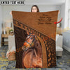 Joycorners Never Walk Alone Western Leather Horse Personalized Name 3D Blanket (8 Breeds)
